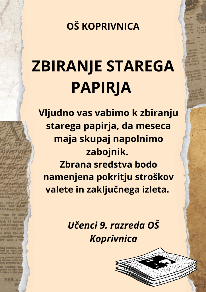 ZBIRANJE STAREGA PAPIRJA